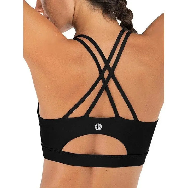 MunaWear  Bras  Kira - Ladies Sports Bra with Cross Straps and Removable Padding