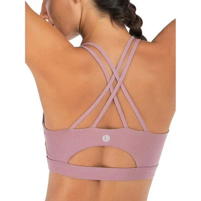 MunaWear  Bras  Kira - Ladies Sports Bra with Cross Straps and Removable Padding