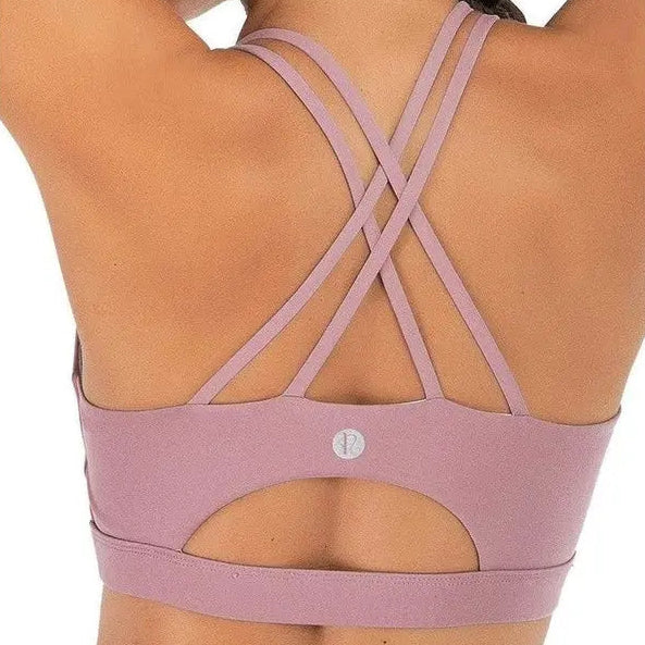 MunaWear  Bras  Kira - Ladies Sports Bra with Cross Straps and Removable Padding