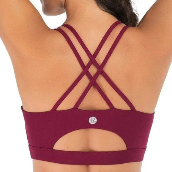 MunaWear  Bras  Kira - Ladies Sports Bra with Cross Straps and Removable Padding