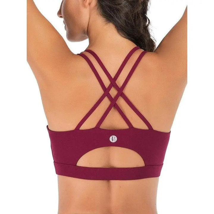 MunaWear  Bras  Kira - Ladies Sports Bra with Cross Straps and Removable Padding