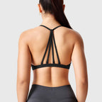 MunaWear  Bras  Mia – Breathable Sport Bra with Light to Medium Support and Customizable Removable Cups  Black-L