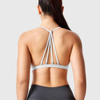 MunaWear  Bras  Mia – Breathable Sport Bra with Light to Medium Support and Customizable Removable Cups  White-L