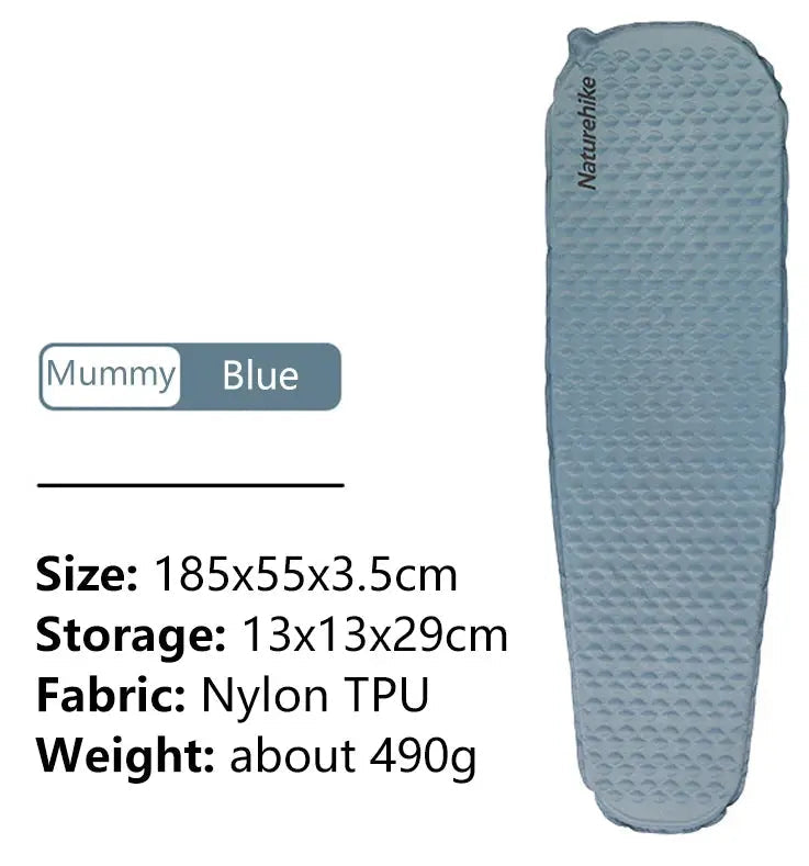 Ava – Ultralight Self-Inflating Camping Mattress with High Elasticity Foam, Size 185x55x3.5cm 7