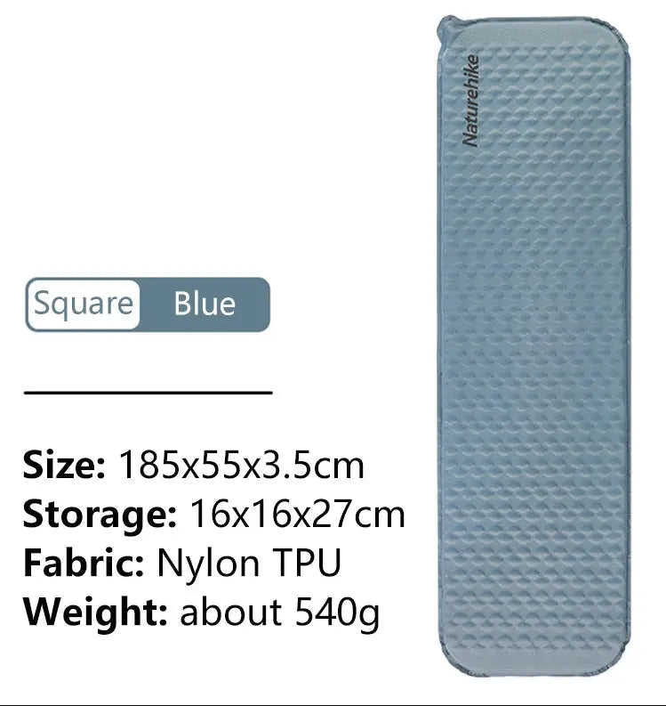 Ava – Ultralight Self-Inflating Camping Mattress with High Elasticity Foam, Size 185x55x3.5cm 0
