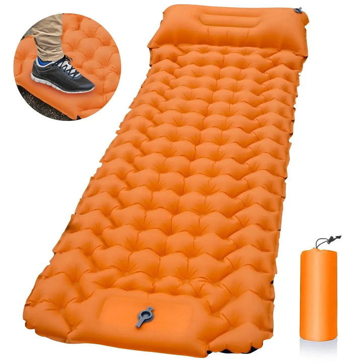 Ethan – Ultralight Self-Inflating Camping Mattress with Built-in Pump & Pillows, Size 180 x 58 x 5 cm 0