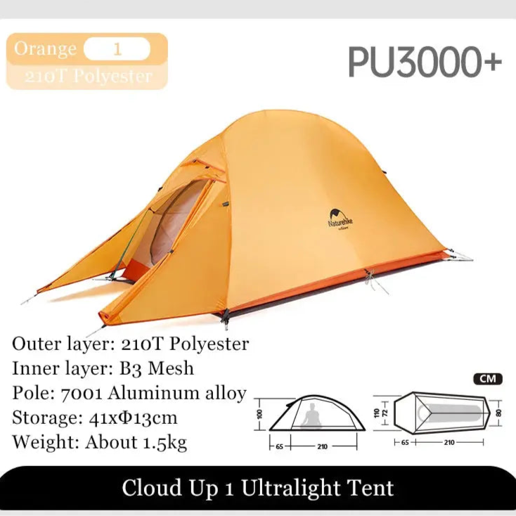 Mia – Ultralight Double Layer Camping Tent for 2-3 Persons with Durable 20D Nylon and Easy Setup 7