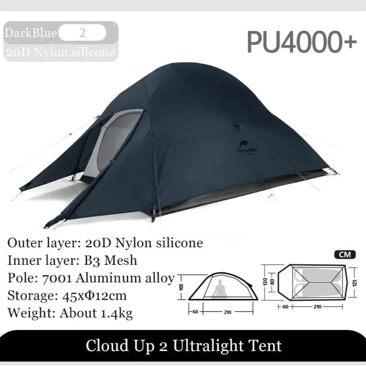 Mia – Ultralight Double Layer Camping Tent for 2-3 Persons with Durable 20D Nylon and Easy Setup 14