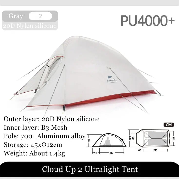Mia – Ultralight Double Layer Camping Tent for 2-3 Persons with Durable 20D Nylon and Easy Setup 16
