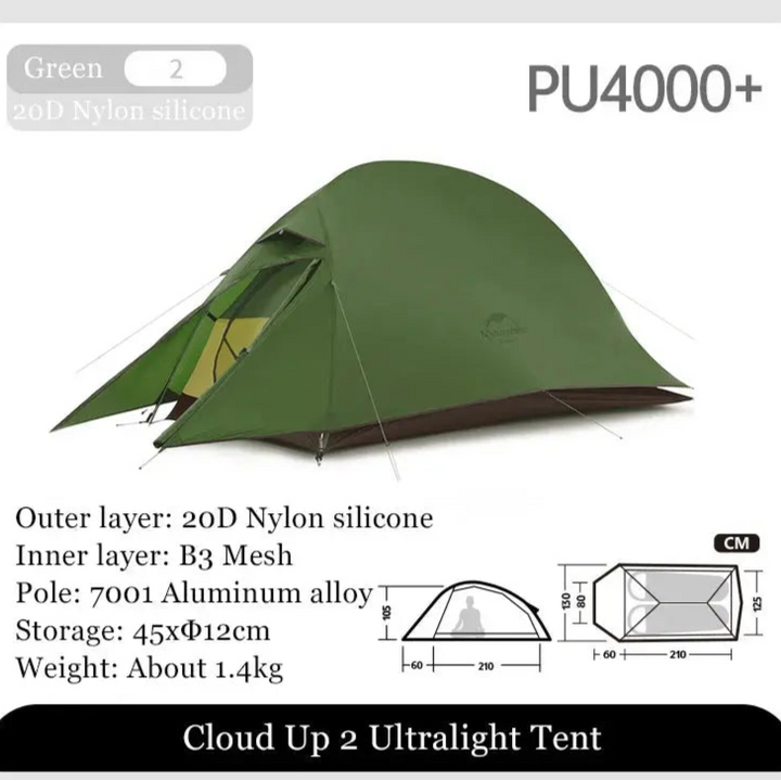 Mia – Ultralight Double Layer Camping Tent for 2-3 Persons with Durable 20D Nylon and Easy Setup 11