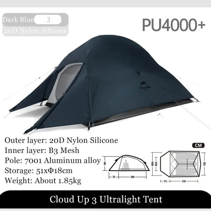 Mia – Ultralight Double Layer Camping Tent for 2-3 Persons with Durable 20D Nylon and Easy Setup 13