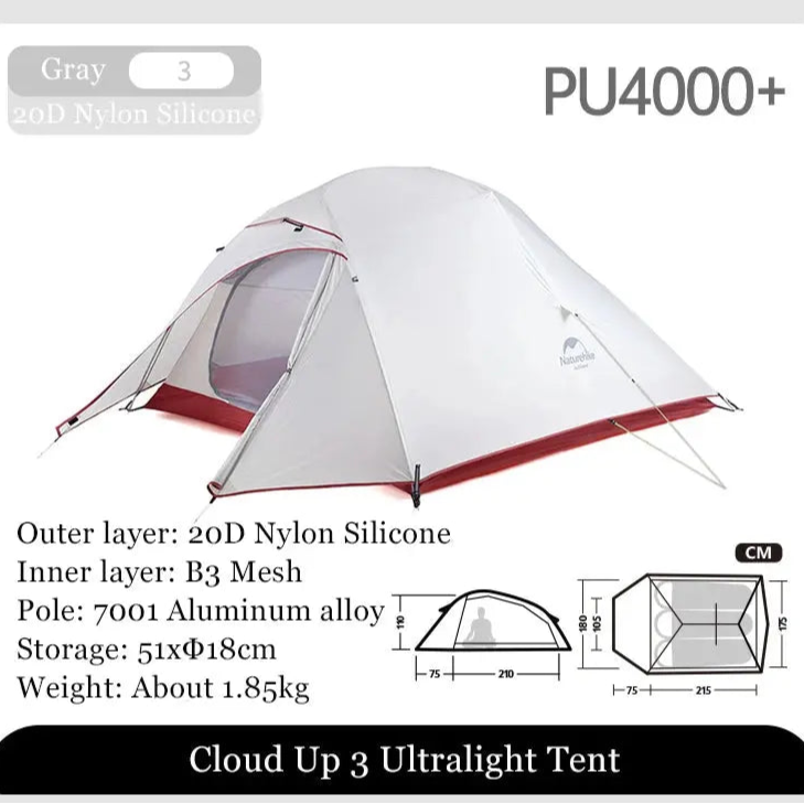 Mia – Ultralight Double Layer Camping Tent for 2-3 Persons with Durable 20D Nylon and Easy Setup 15