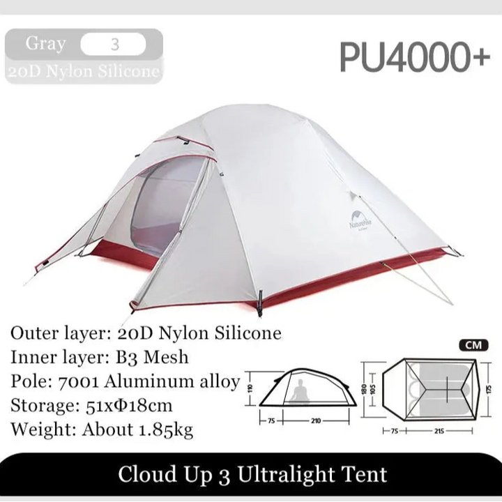 Mia – Ultralight Double Layer Camping Tent for 2-3 Persons with Durable 20D Nylon and Easy Setup 15