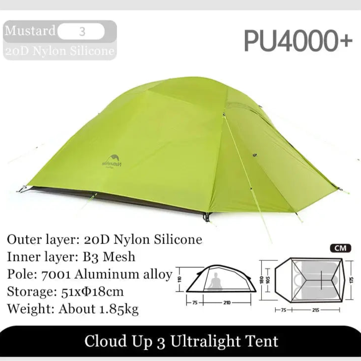 Mia – Ultralight Double Layer Camping Tent for 2-3 Persons with Durable 20D Nylon and Easy Setup 22