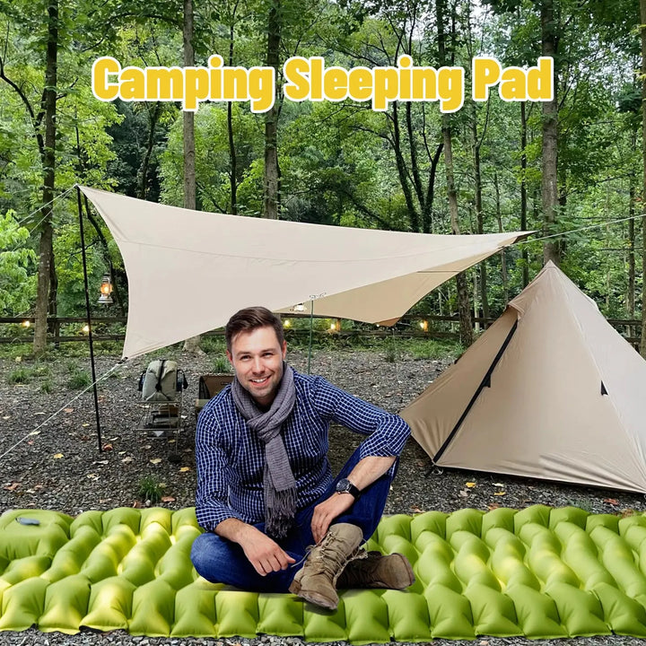 Mia - Super Thick 4-Inch Inflatable Sleeping Mat with Built-In Pillow & Pump for Camping and Hiking 1