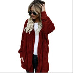 Liora - Cozy Women's Cardigan Jacket With Plush Fleece For Autumn And Winter 17