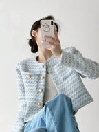 Liora - Elegant Women's Tweed Cardigan With Pockets For Autumn And Winter 2