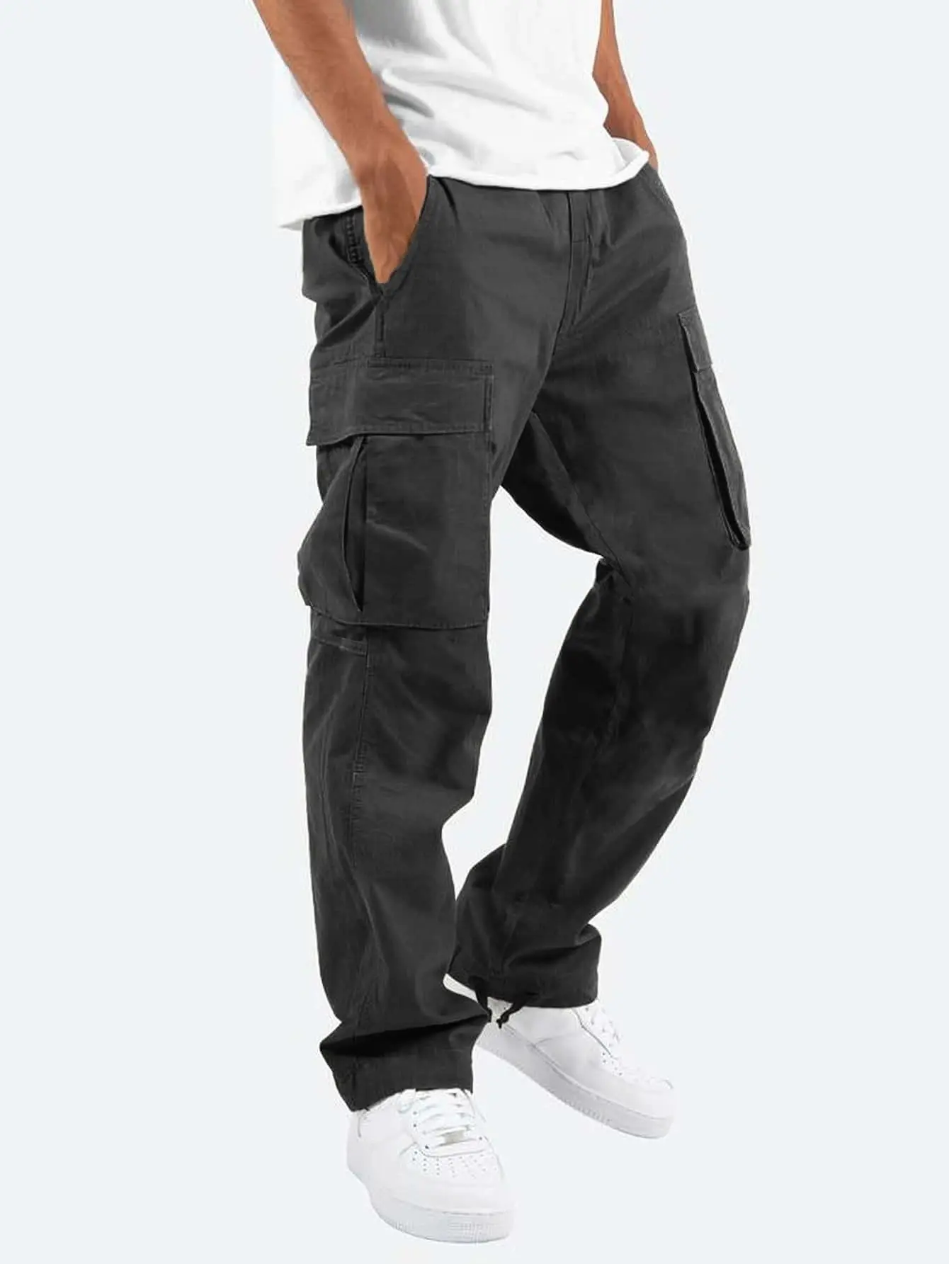 Caden - Relaxed Fit Men's Cargo Pants With Utility Pockets For Work And Casual Wear 0