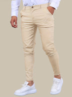 Caden - Stylish Men's Khaki Pants With Slim-Fit Design For Casual And Semi-Formal Occasions 0