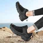 MunaWear - Climbing Shoes - Evox – Durable Men's Hiking Shoes With Leather Upper For Outdoor Adventures - 