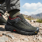 MunaWear - Climbing Shoes - Evox – Durable Men's Hiking Shoes With Leather Upper For Outdoor Adventures - Army Green / 45