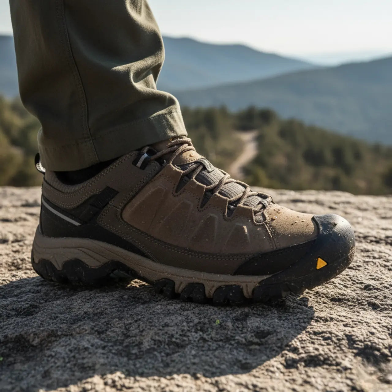 MunaWear - Climbing Shoes - Evox – Durable Men's Hiking Shoes With Leather Upper For Outdoor Adventures - Khaki / 45