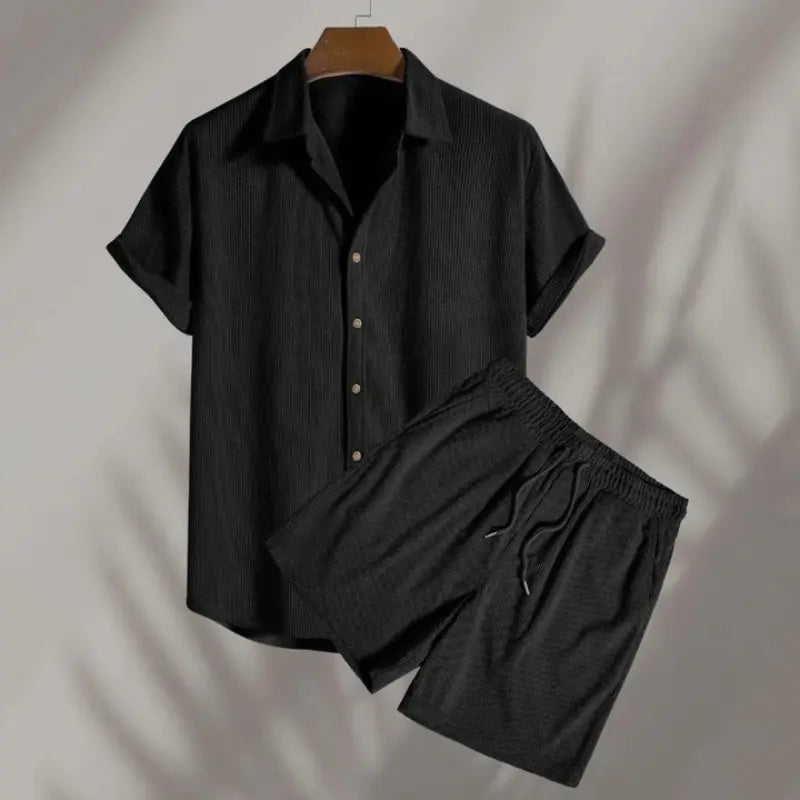 Josh – Men's Lightweight Summer Set with Shirt and Shorts for Effortless Style