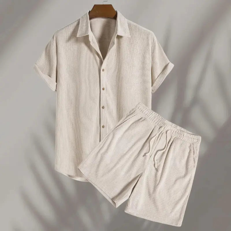 Josh – Men's Lightweight Summer Set with Shirt and Shorts for Effortless Style