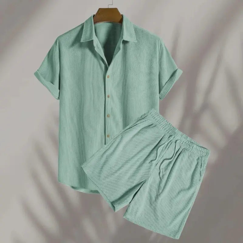 Josh – Men's Lightweight Summer Set with Shirt and Shorts for Effortless Style