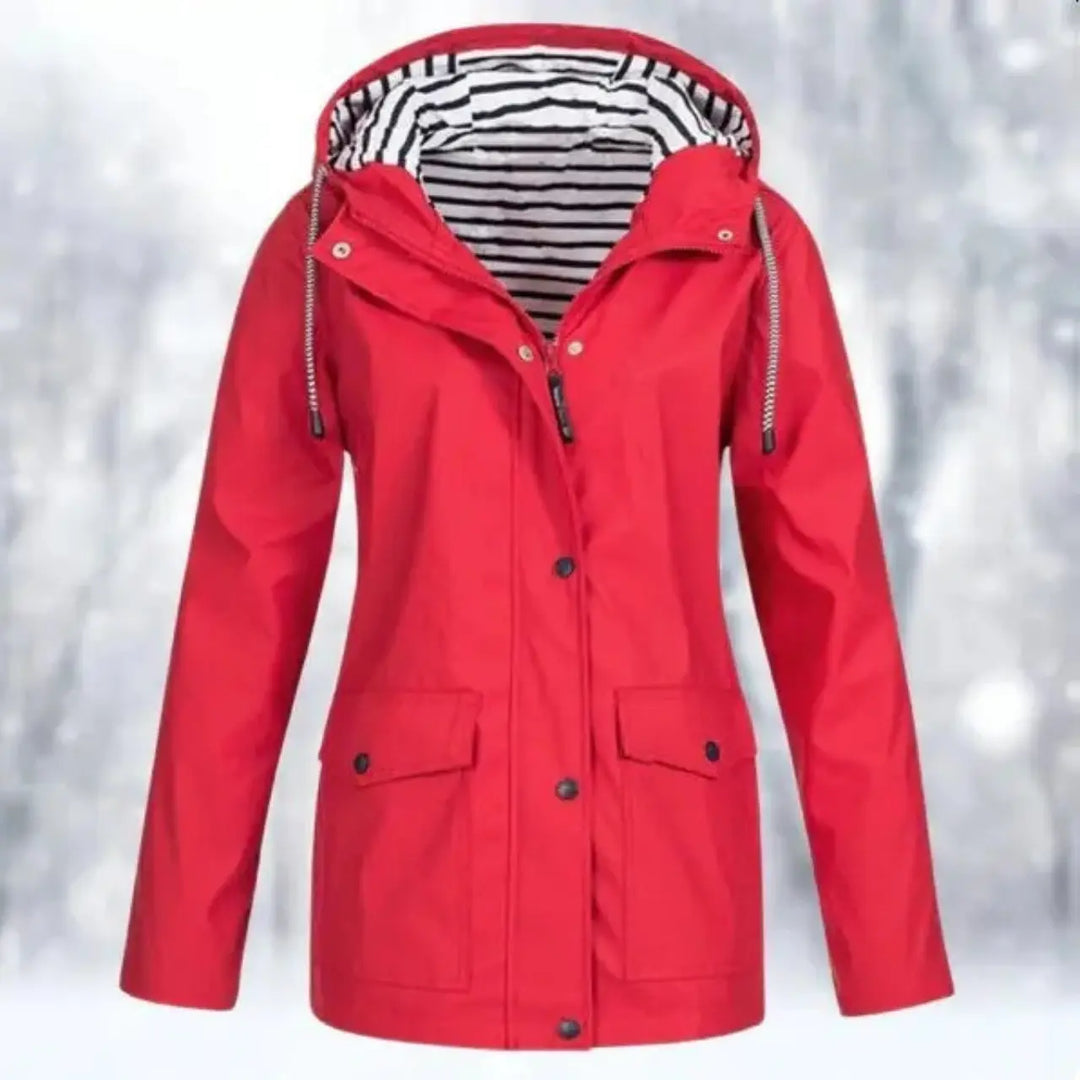 MunaWear - Coats - Aluna – Stylish Women's Jacket With Weather Protection For Casual Outings And Outdoor Adventures - Red