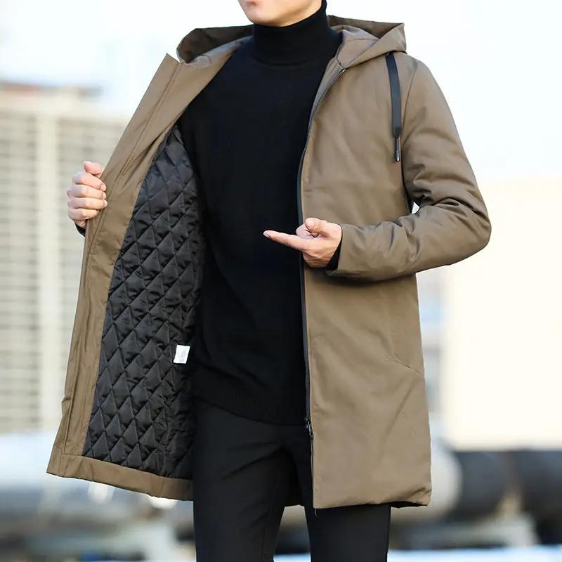 Caden - Modern Men's Coat With Quilted Interior And Hood For Winter Weather 2