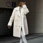 MunaWear - Coats & Jackets - Merai – Oversized Women’s Teddy Coat With Cozy Texture For Winter Elegance - Beige