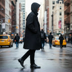 MunaWear - Coats & Jackets - Troy – Long Waterproof Puffer Trench Coat For Men With Hood For Cold Weather Protection - 