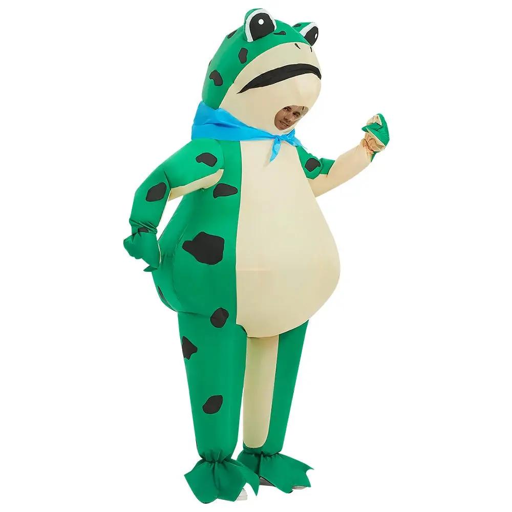 Caden - Funny Inflatable Frog Costume With Integrated Fan For Halloween Fun 0