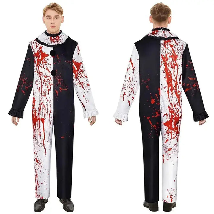 Halloween Art The Clown Cosplay Costume – Spooky Jumpsuit & Dress with Mask for Men & Women 3