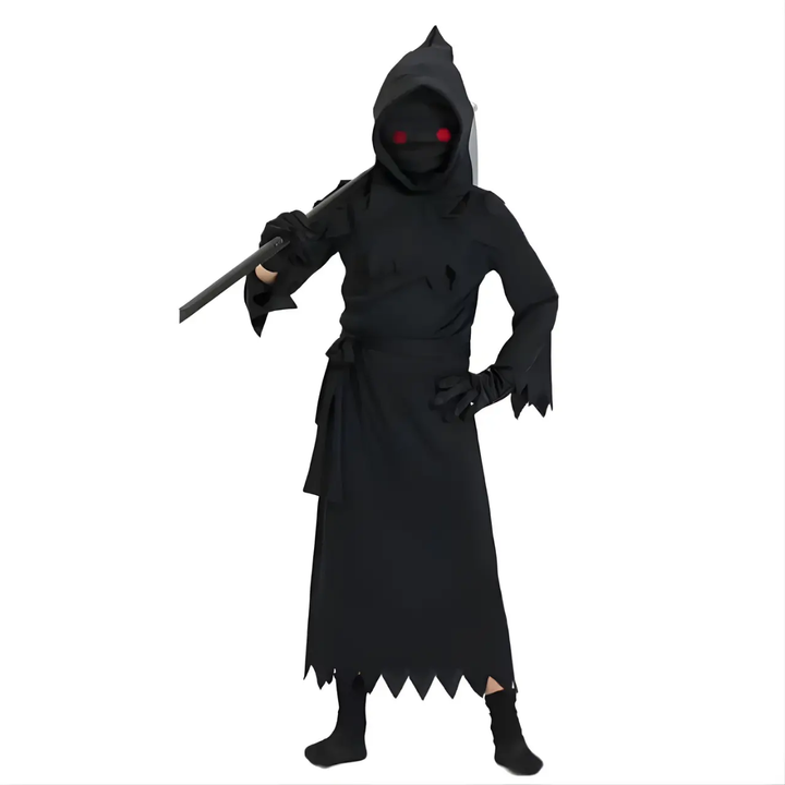 MunaWear - Costumes - Halloween Grim Reaper Costume – Unisex Kids Scary Outfit for Trick or Treat - 