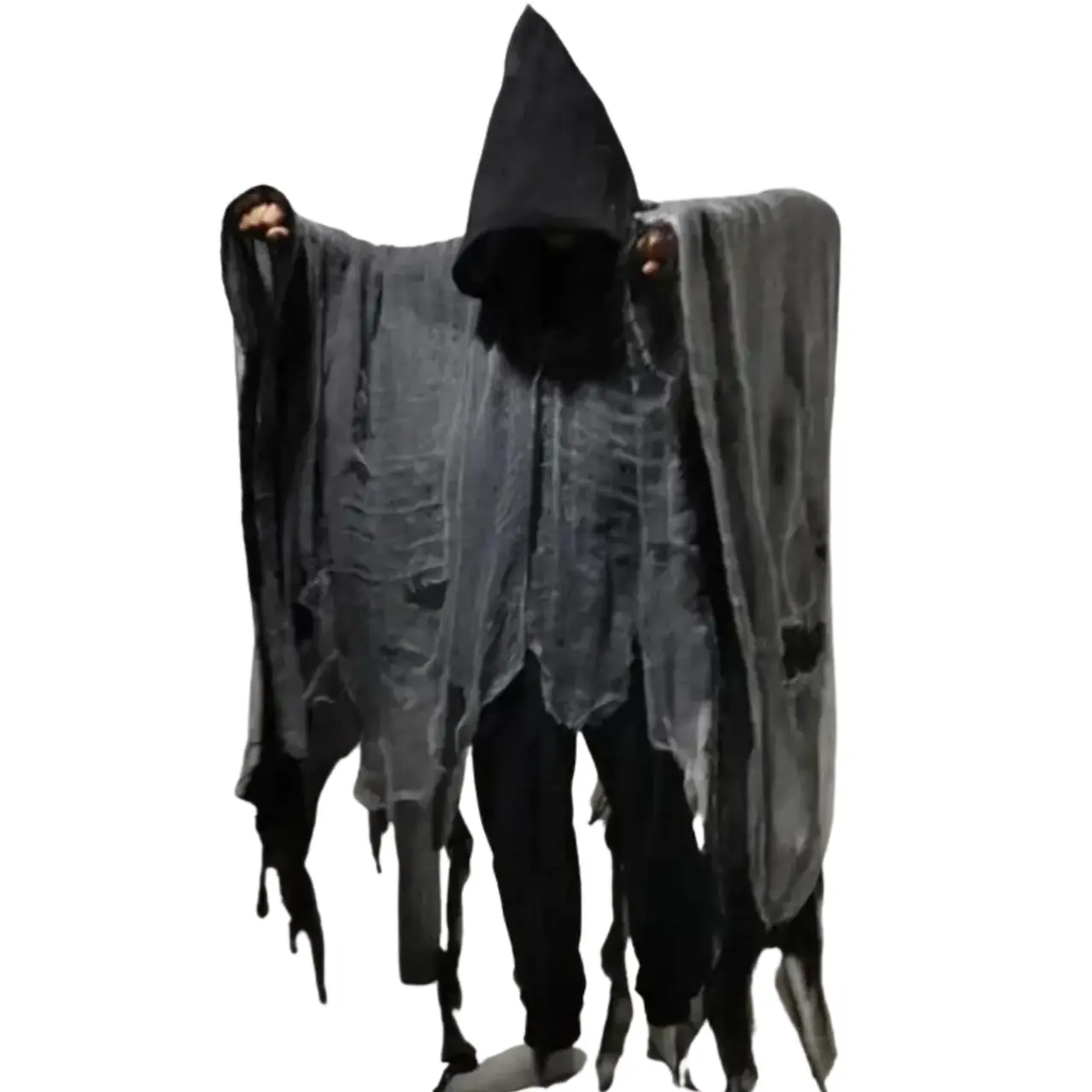 MunaWear - Costumes - Halloween Horror Monk Costume – Unisex Creepy Hooded Robe for Adults - 