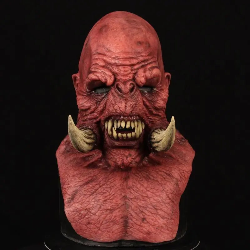 Halloween Orc Mask – Eerie Latex Costume Accessory for Adults – Perfect for Creepy Parties 1