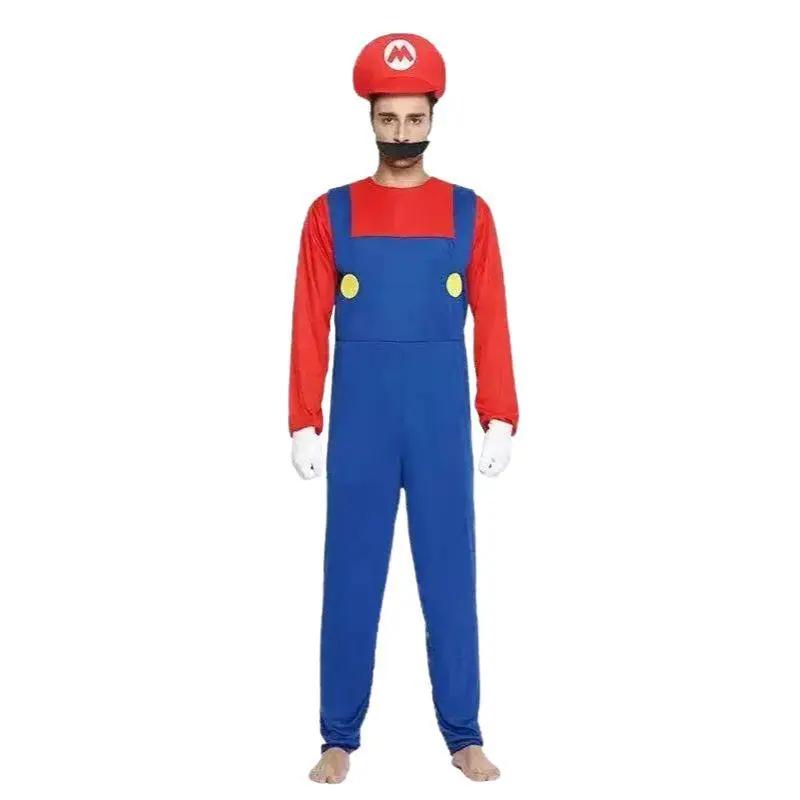 MunaWear - Costumes - Halloween Super Mario Luigi Costume Set – Fun Jumpsuit & Dress for Adults – Perfect for Parties & Cosplay - 