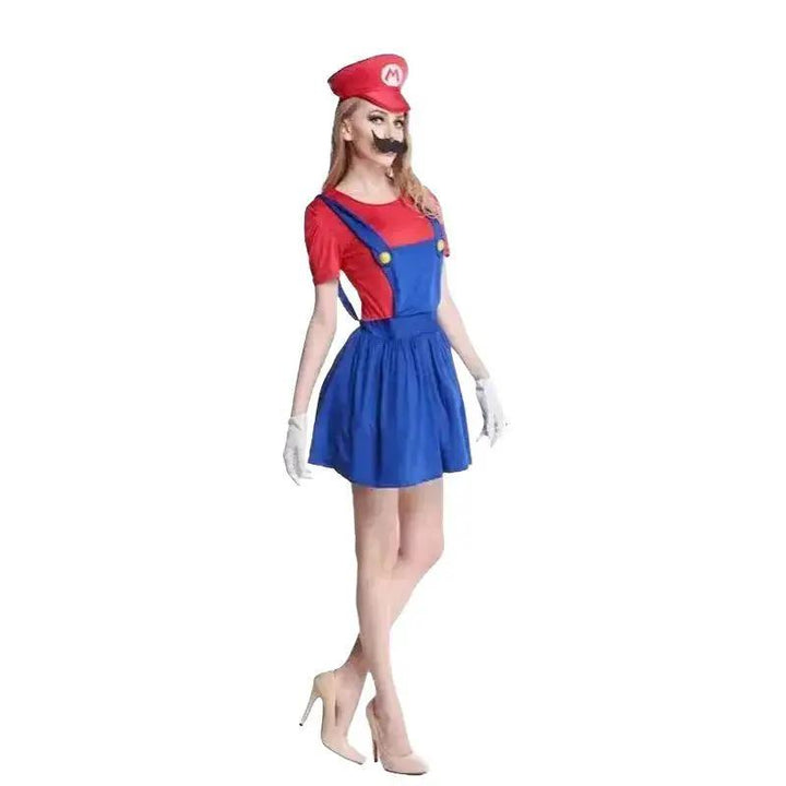 MunaWear - Costumes - Halloween Super Mario Luigi Costume Set – Fun Jumpsuit & Dress for Adults – Perfect for Parties & Cosplay - 