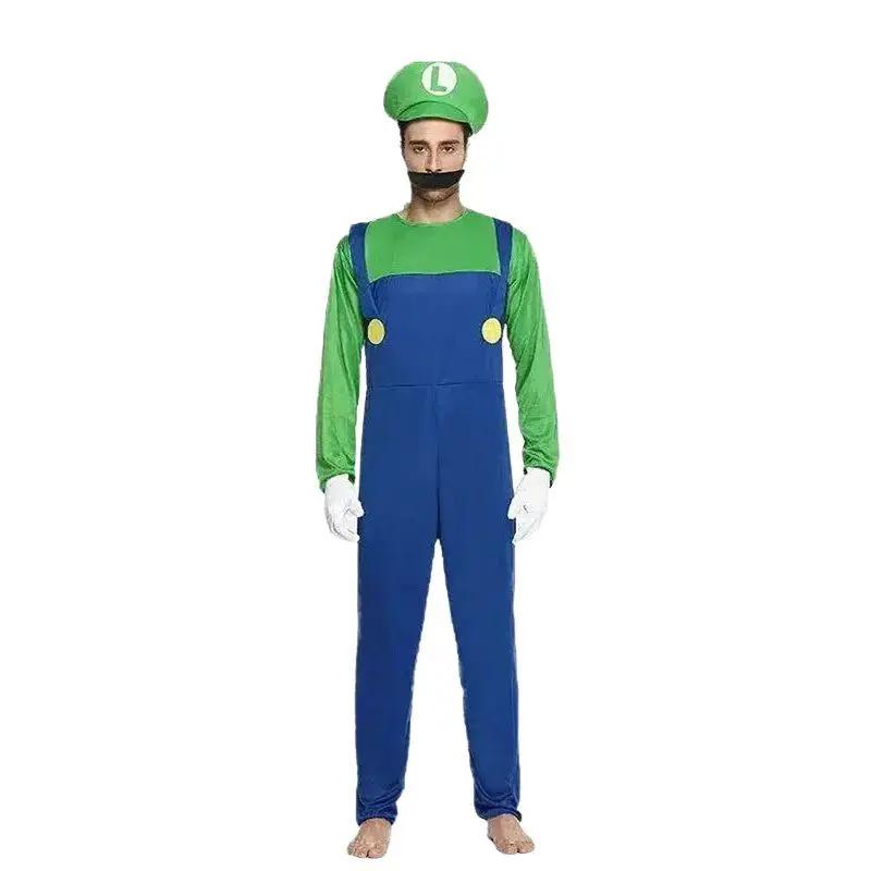 MunaWear - Costumes - Halloween Super Mario Luigi Costume Set – Fun Jumpsuit & Dress for Adults – Perfect for Parties & Cosplay - 