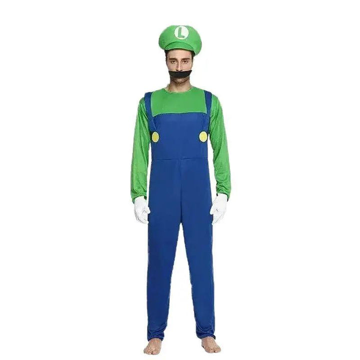 MunaWear - Costumes - Halloween Super Mario Luigi Costume Set – Fun Jumpsuit & Dress for Adults – Perfect for Parties & Cosplay - 