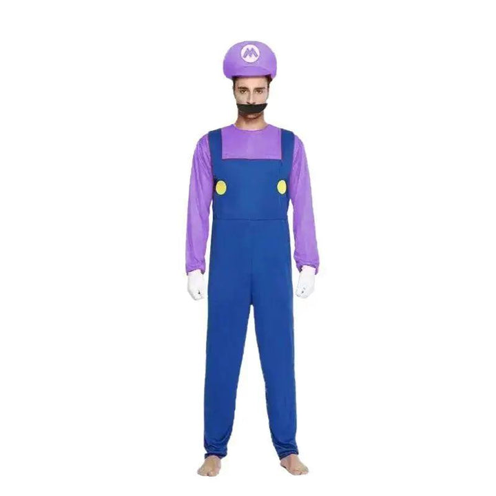 MunaWear - Costumes - Halloween Super Mario Luigi Costume Set – Fun Jumpsuit & Dress for Adults – Perfect for Parties & Cosplay - 