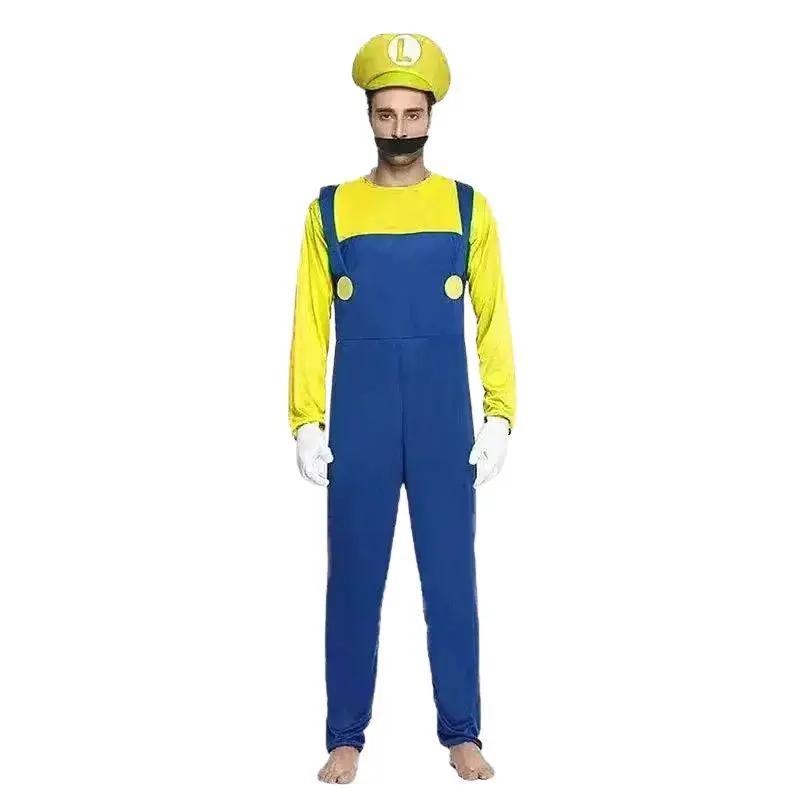 MunaWear - Costumes - Halloween Super Mario Luigi Costume Set – Fun Jumpsuit & Dress for Adults – Perfect for Parties & Cosplay - 