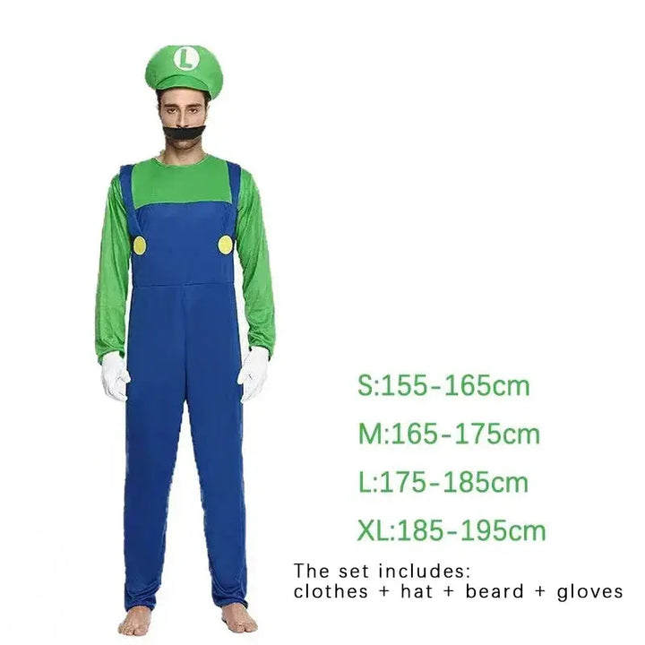 Halloween Super Mario Luigi Costume Set – Fun Jumpsuit & Dress for Adults – Perfect for Parties & Cosplay 4