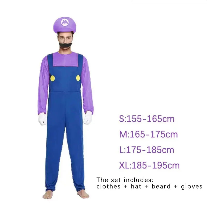 Halloween Super Mario Luigi Costume Set – Fun Jumpsuit & Dress for Adults – Perfect for Parties & Cosplay 9