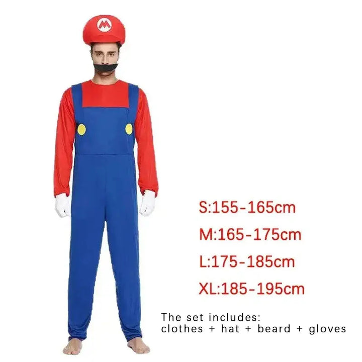 Halloween Super Mario Luigi Costume Set – Fun Jumpsuit & Dress for Adults – Perfect for Parties & Cosplay 3
