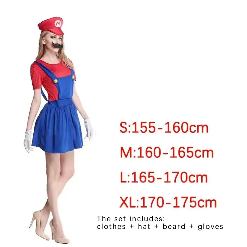 Halloween Super Mario Luigi Costume Set – Fun Jumpsuit & Dress for Adults – Perfect for Parties & Cosplay 6
