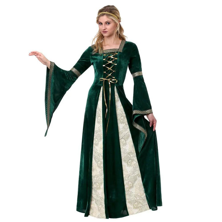 Liora - Enchanting Long Sleeve Maxi Princess Dress With Glitter For Dress-Up And Halloween 0