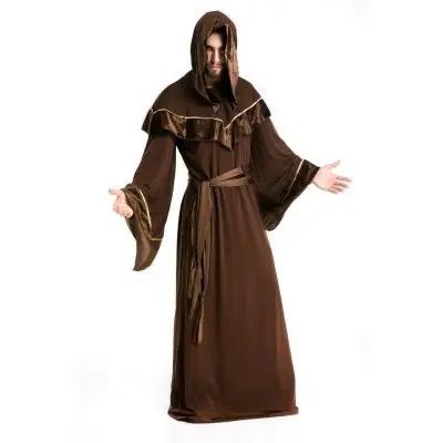 Caden - Mystical Men's Robe With Hood And Wide Sleeves For Halloween And Costume Parties 5